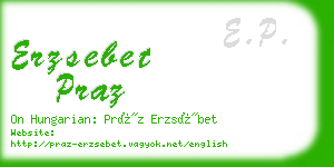 erzsebet praz business card